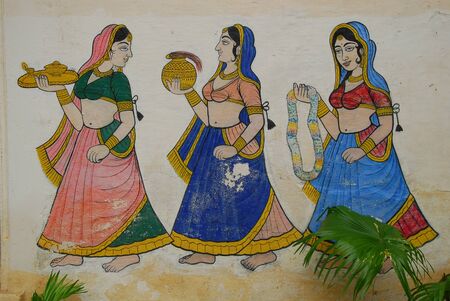 Wall art in City Palace Museumのeditorial素材