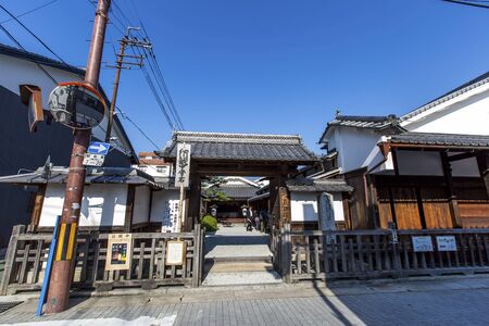 Landscape view of an ancient architectural building in japanのeditorial素材