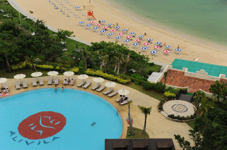 Yomitan, Hotel Nikko Alivila, Japanのeditorial素材