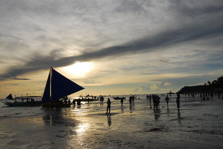 White Beach,Philippinesのeditorial素材