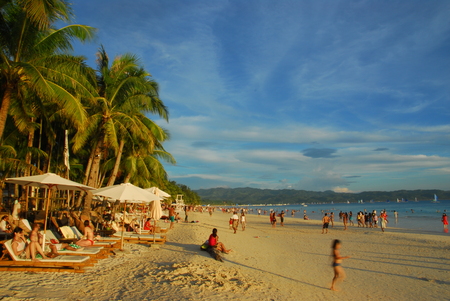 White Beach,Boracay,Philippinesのeditorial素材