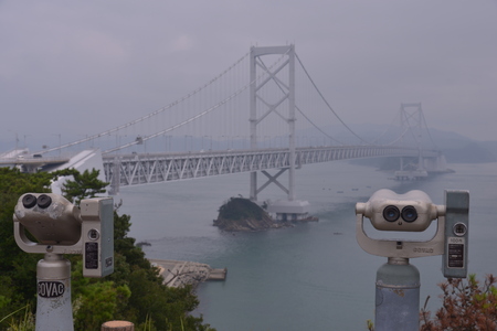 Sigh seeing deck overlooking the Onaruto Bridge, Japanのeditorial素材