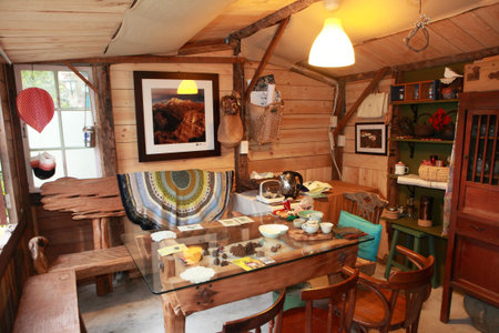 Interior decoration of a cabinのeditorial素材