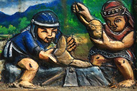 mural art at wallのeditorial素材