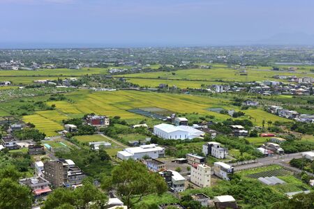 bird view of Yilan Plainの写真素材