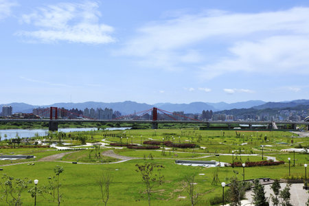 Scenic shot of the park in New Taipei City