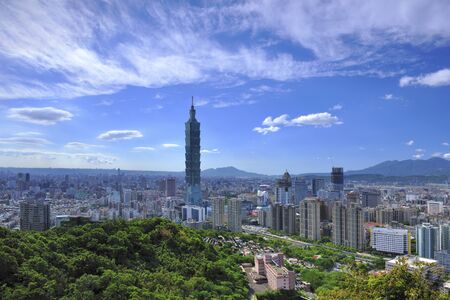 Scenic shot of Taipei 101 buildingのeditorial素材
