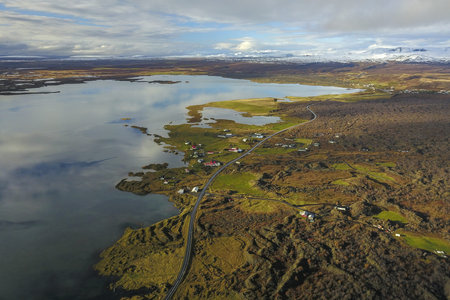 beauty of Myvatn Icelandの写真素材