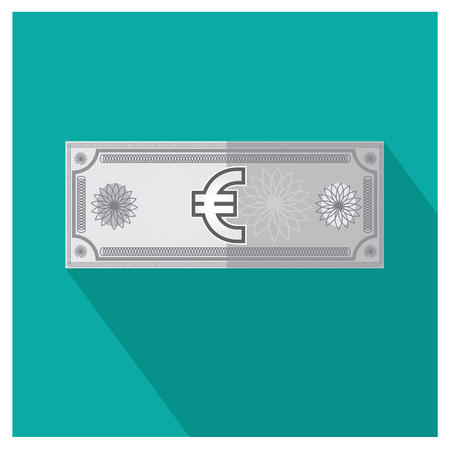 euro gray vector money icon illustration business on blueのイラスト素材
