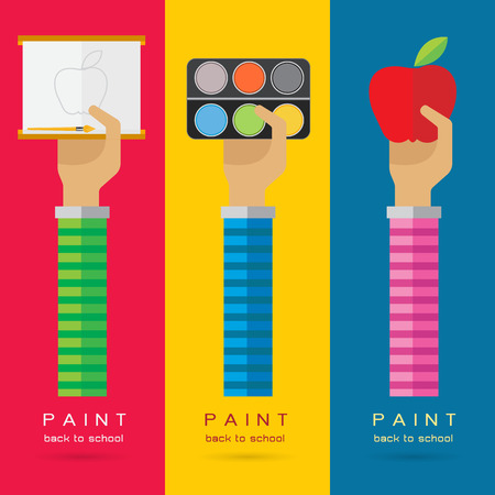 vector arms and hand Education paintingのイラスト素材