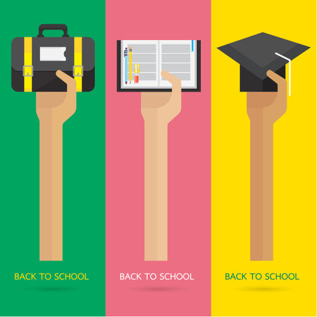 vector arms and hand Education learn Graduateのイラスト素材