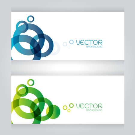 Vector Design - eps10 Simple and Colorful blue green Circles on gray backgroundのイラスト素材