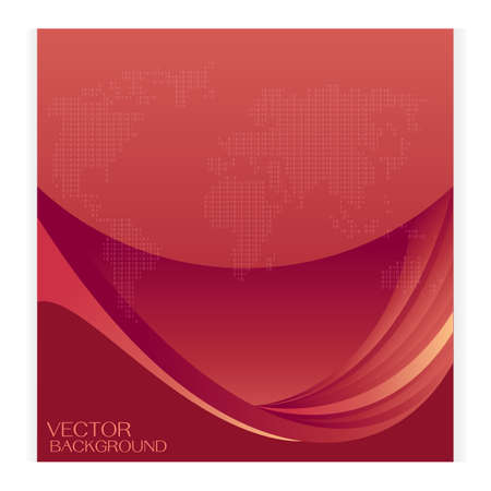 vector background red and banner curvesのイラスト素材
