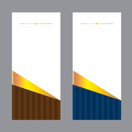 vector background card design business Curved linear color brown greenのイラスト素材