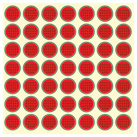 pattern vector background Cute fruit color Look delicious Round-pointed square-shaped curves.