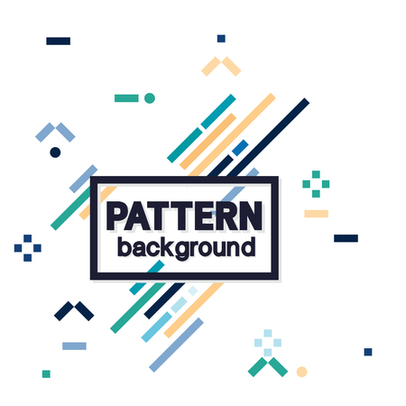 pattern vector geometric background with place for text. Abstract creative concept for flyer, invitation, greeting card, poster design. Circle multicolor Fast responsive zigzag mazeのイラスト素材