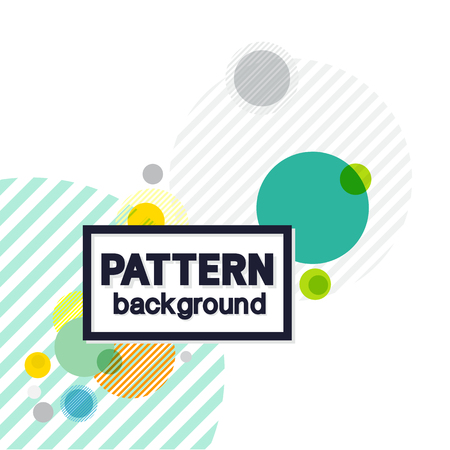 pattern vector geometric background with place for text. Abstract creative concept for flyer, invitation, greeting card, poster design. Circle multicolor Fast responsive zigzag mazeのイラスト素材