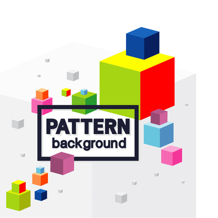 pattern vector geometric background with place for text. Abstract creative concept for flyer, invitation, greeting card, poster design. Circle multicolor Fast responsive zigzag mazeのイラスト素材