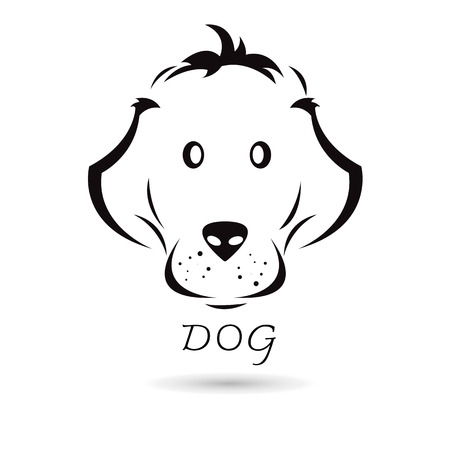 Vector dog head for your design on white backgroundのイラスト素材