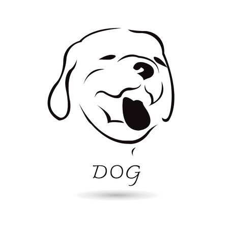 Vector dog head for your design on white backgroundのイラスト素材