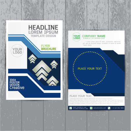 brochure, flyers, poster, design layout template in A4 size with business, abstract, background wood vector, text, Leaflet cover presentation, annual report, Pencil, Bookmarks bright, modern, Colorfulのイラスト素材