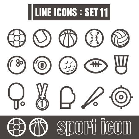 icon sport line black Modern Style vector on white backgroundのイラスト素材