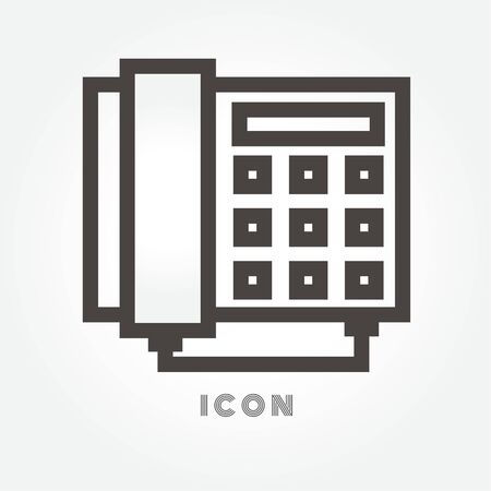 Telephone vector icon on white background.のイラスト素材