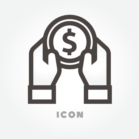 Wealth, salary suitable for info graphics, websites and print media. Colorful vector icon on white background.のイラスト素材