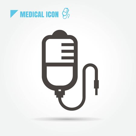 Blood transfusion saline bag vector on white bakcgroundのイラスト素材