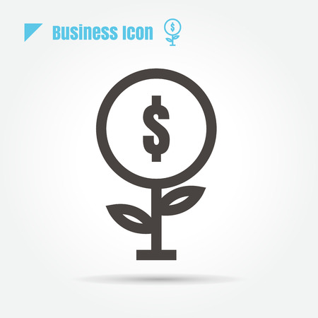 Icon money tree , websites Line vector illustration. on white backgroundのイラスト素材