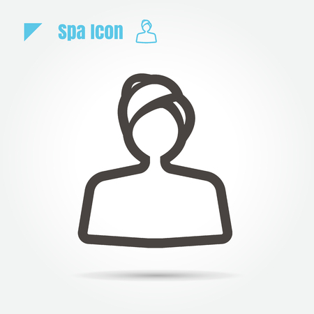 Icon spa thin line for web , modern minimalistic flat design ,  vector on white backgroundのイラスト素材