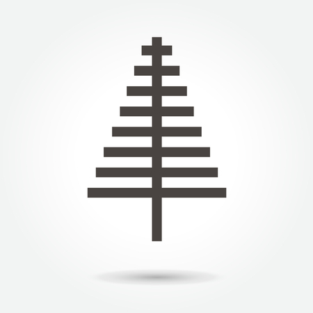 Icon Tree Leaves illustration isolated sign symbol thin line for web, modern minimalistic flat design vector on white background. abstract.のイラスト素材