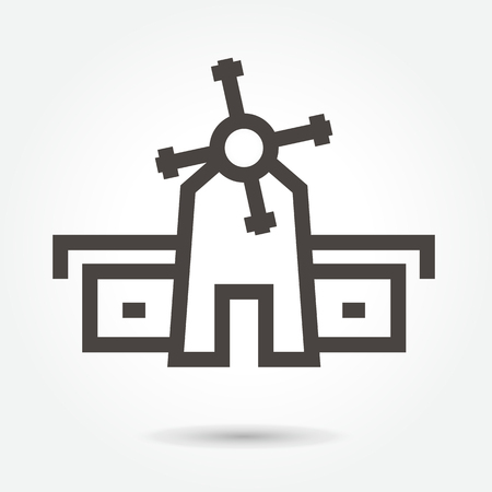 icon barn & farm building icon illustration isolated sign symbol thin line for web, modern minimalistic flat design vector on white background. abstract. logoのイラスト素材