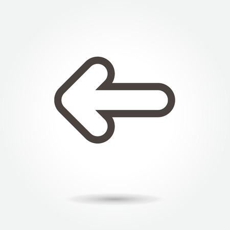 Arrow line icon on white backgroundのイラスト素材