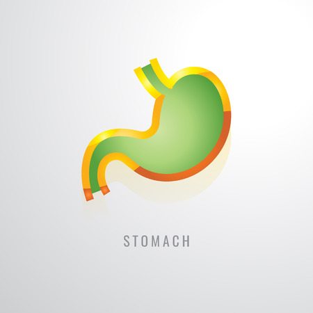 stomach colour gradation Yellow. orange. red. modern design vector illustration. on a White Background. Icon. logo. Symbol.のイラスト素材