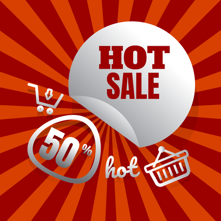 Sale poster with percent discount. vector. illustration. shopping. big sale. hot sale. super sale. backgroundのイラスト素材