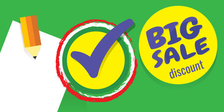 Sale poster with percent discount. vector. illustration. shopping. big sale. hot sale. super sale. backgroundのイラスト素材