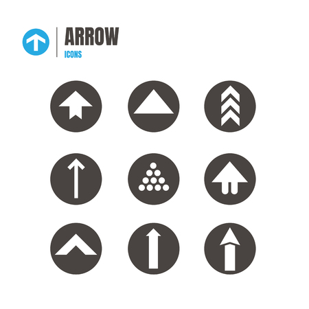 arrow icon set. Illustration Vector . symbol on white background. logoのイラスト素材
