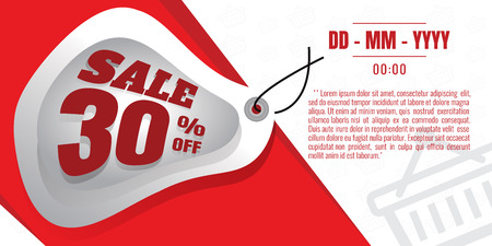 Banner sale discount 30 % Offer style. vector illustrationのイラスト素材