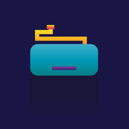 Computer keyboard icon, symbol, technology illustrationのイラスト素材