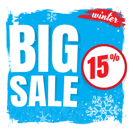 vector sales and percents illustration. on white background. banner. 15% discountのイラスト素材