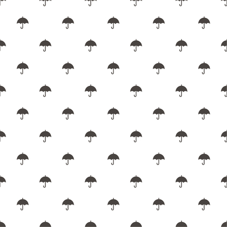 A seamless pattern of umbrella Vector illustration of weather on black and white background.のイラスト素材