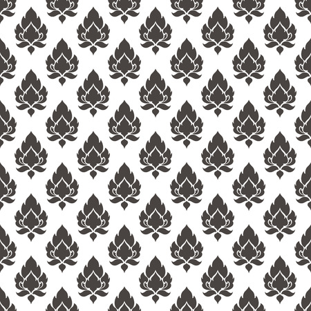 Thai pattern. Line Thai, The Arts of Thailand. on white background. vector illustrationのイラスト素材