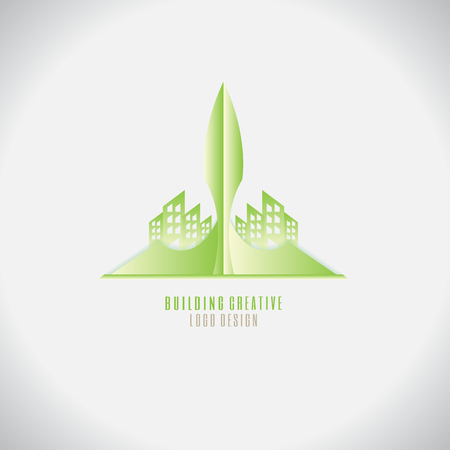 Logo Modern building Creative. vector illustration on white backgroundのイラスト素材