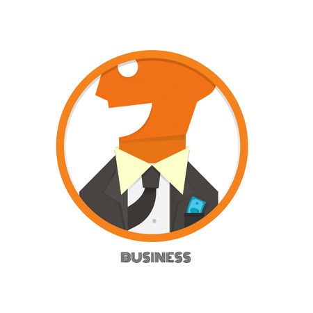 businessman logo vector on white backgroundのイラスト素材