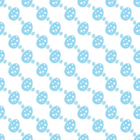 Blue pattern with eggs on a white backgroundのイラスト素材