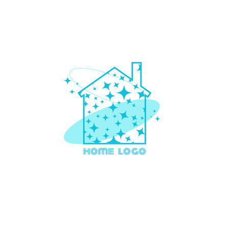 Home Cleaning logo. icon. symbol. vector. on white backgroundのイラスト素材