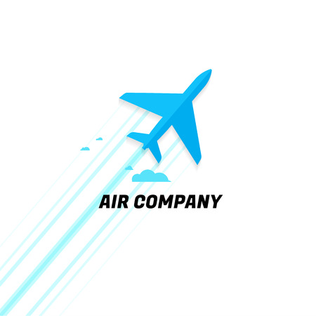 air company. plane. creativity idea. design modern. vector illustration. on white background.のイラスト素材