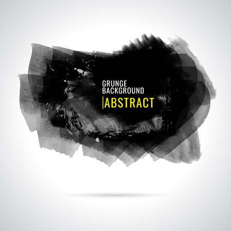 Grunge background. Watercolor background. Abstract background. Hand drawn. Texture background. Abstract shape on white background. Paint blackのイラスト素材