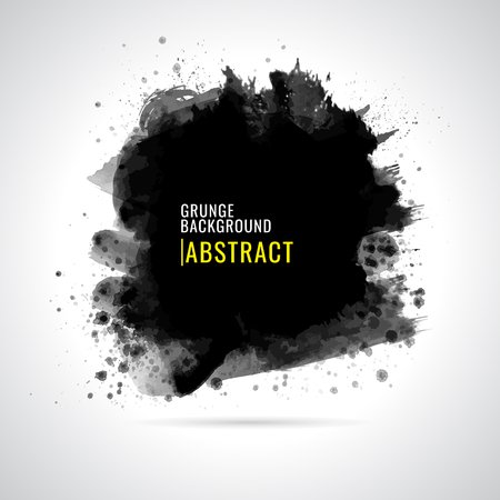 Grunge background. Watercolor background. Abstract background. Hand drawn. Texture background. Abstract shape on white background. Paint blackのイラスト素材